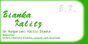 bianka kalitz business card